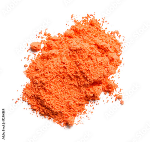 Colorful powder for Holi festival on white background photo