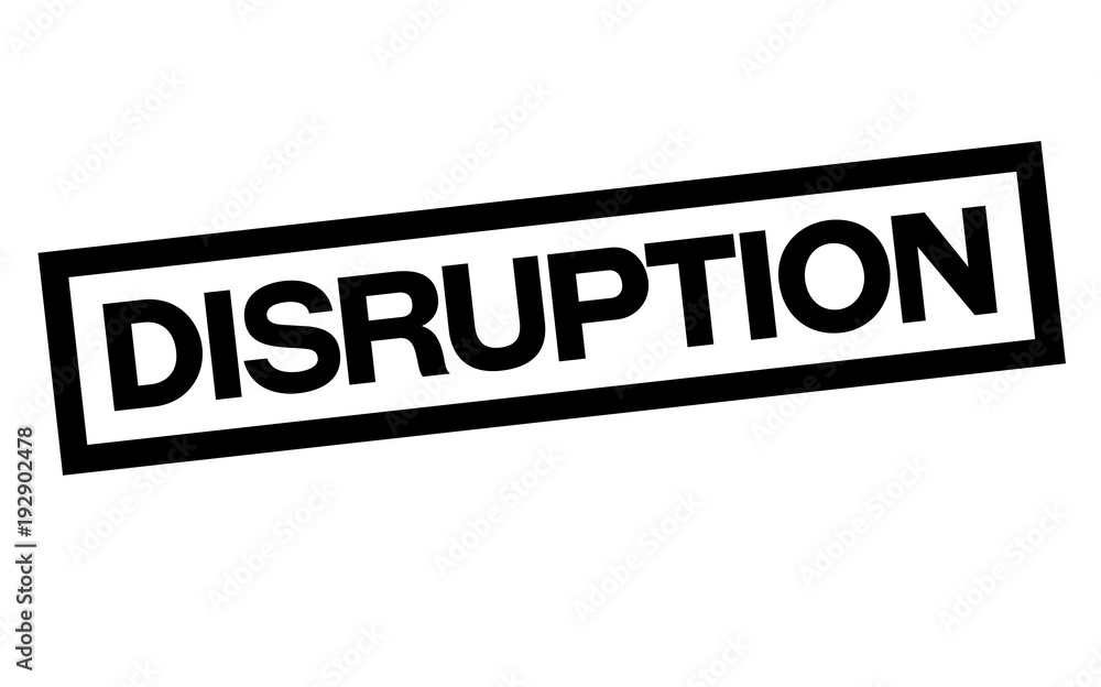 Disruption stamp. Typographic label, stamp or logo Disruption stamp. Typographic label, stamp or logo