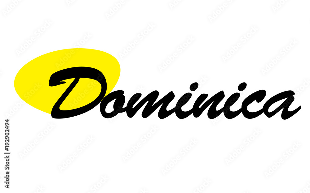 Dominica stamp. Typographic label, stamp or logo Dominica stamp. Typographic label, stamp or logo