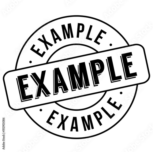 Example stamp. Typographic label, stamp or logo