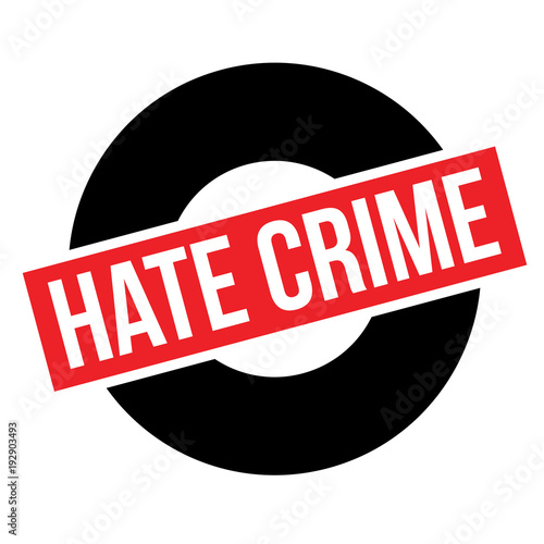 Hate Crime typographic stamp. Typographic sign, badge or logo.