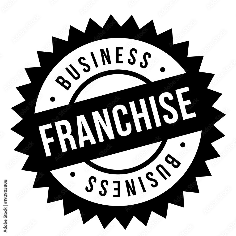 Franchise stamp. Typographic sign, stamp or logo Franchise stamp. Typographic sign, stamp or logo