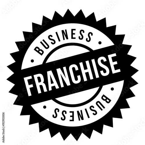 Franchise stamp. Typographic sign, stamp or logo