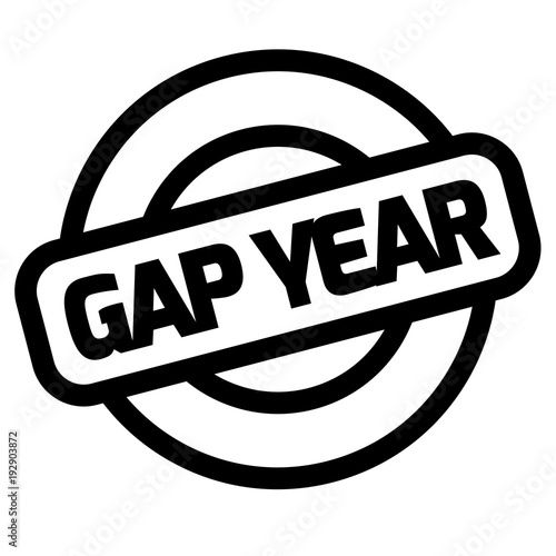 Gap Year stamp. Typographic sign, stamp or logo
