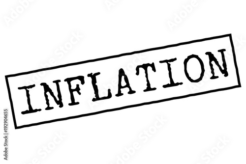 Inflation	 typographic stamp. Typographic sign, badge or logo