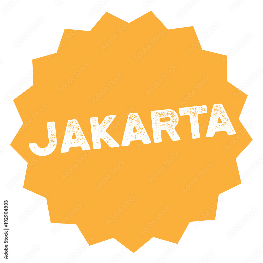 Jakarta	 typographic stamp. Typographic sign, badge or logo