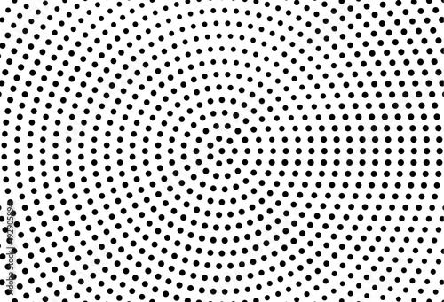 Abstract monochrome halftone pattern. Futuristic panel. Grunge dotted backdrop with circles  dots  point. 