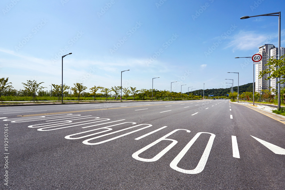 Fototapeta premium The road in Youngjongdo, Incheon, Korea.