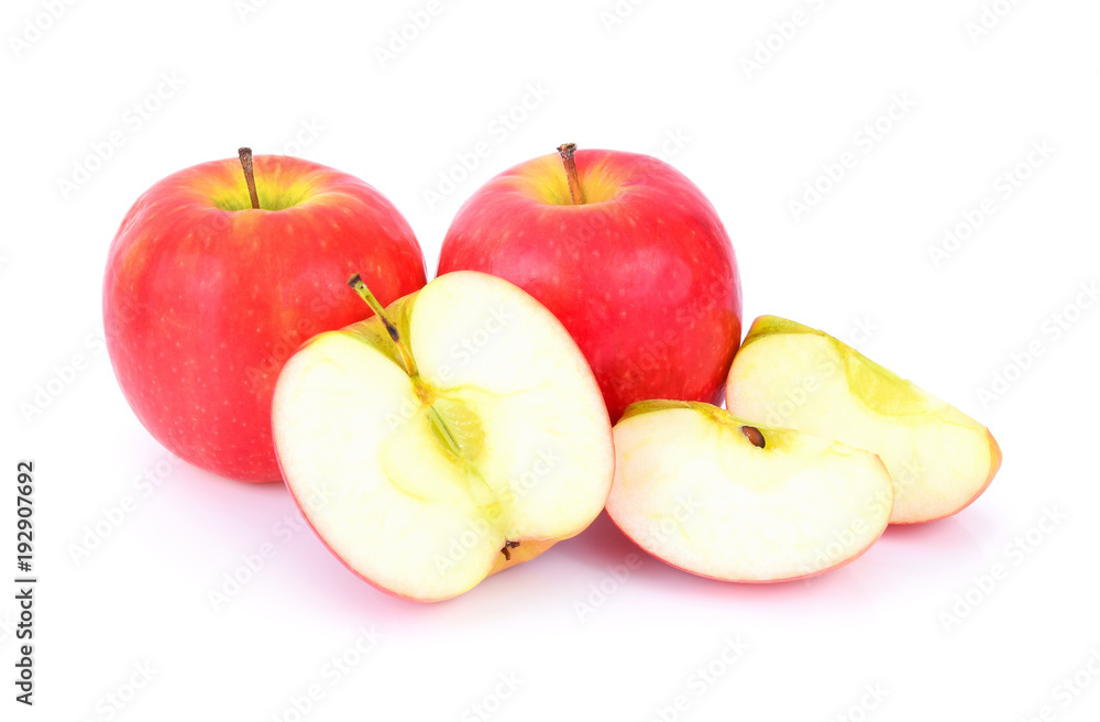 pink lady apples fruit isolated on white background pink lady apples fruit isolated on white background