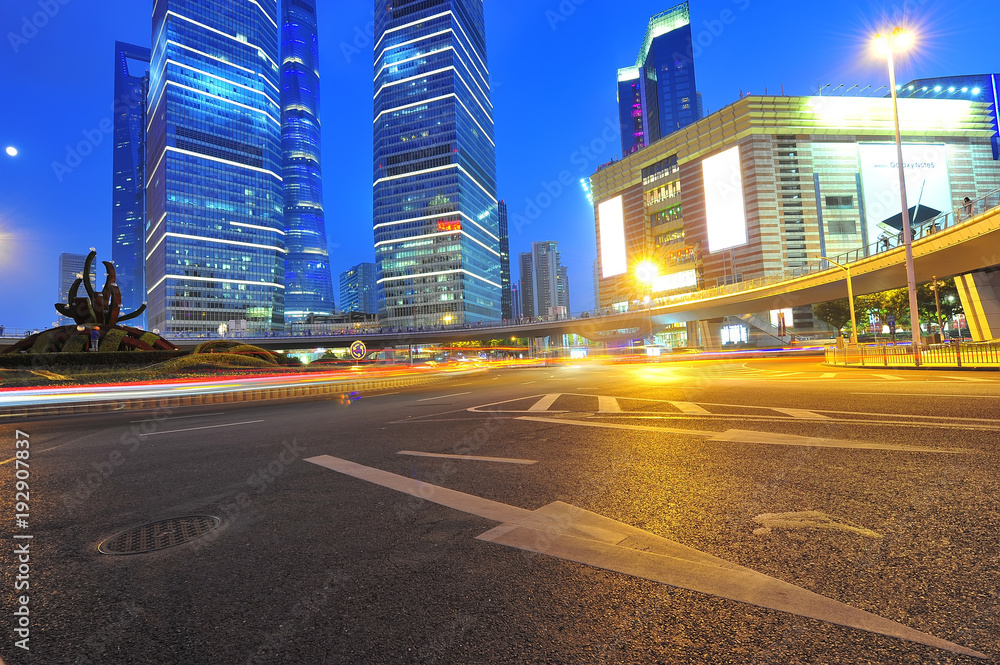 the night view of the lujiazui financial centre in shanghai china. the night view of the lujiazui financial centre in shanghai china.