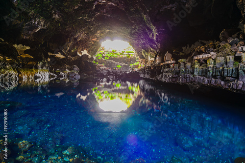 Jameos del Agua is a stunning cave. Lanzarote. Canary Islands. Spain