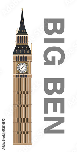 big ben watch tower of england  vector
