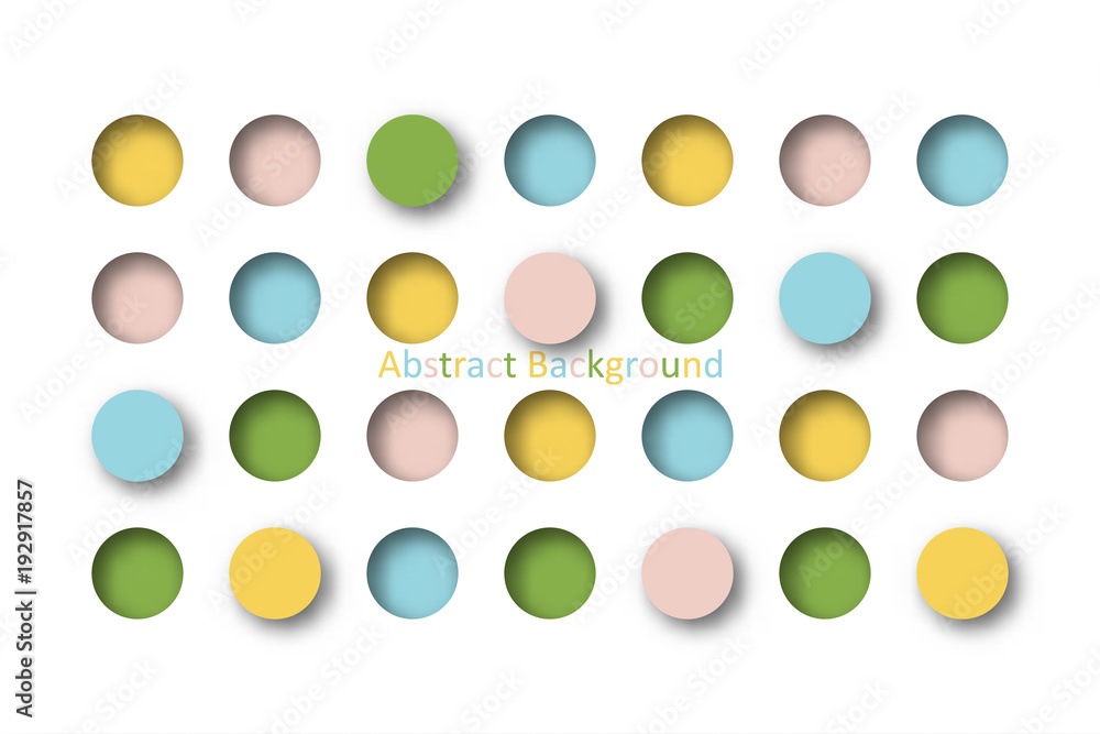 Abstract 3d colorful pastel circle tile in paper cut concept for Background idea graphic design vector Abstract 3d colorful pastel circle tile in paper cut concept for Background idea graphic design vector