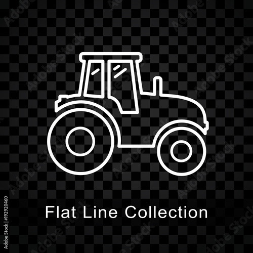 tractor icon on checkered background