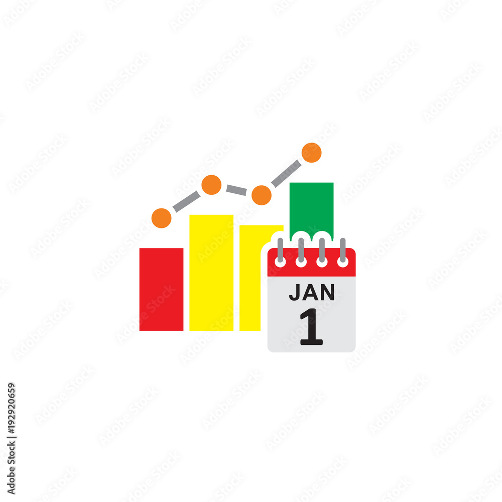 Calendar Stat Logo Icon Design Calendar Stat Logo Icon Design