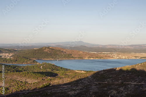 View of Aegean sea and landscape in Ayvalik   Turkey.