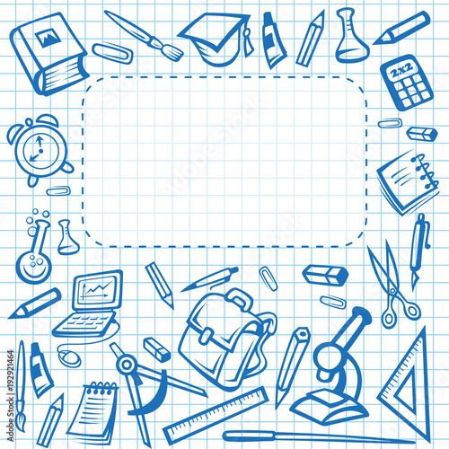 School vector stationery poster copybook stationery