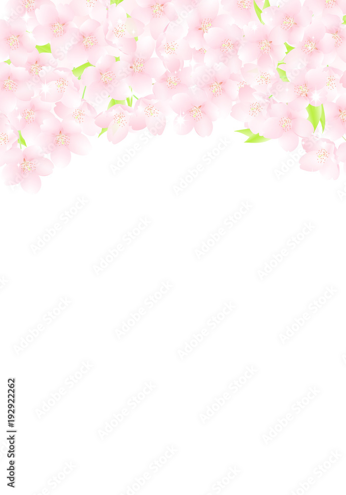 サクラの花のアーチ　キラキラ　イラスト