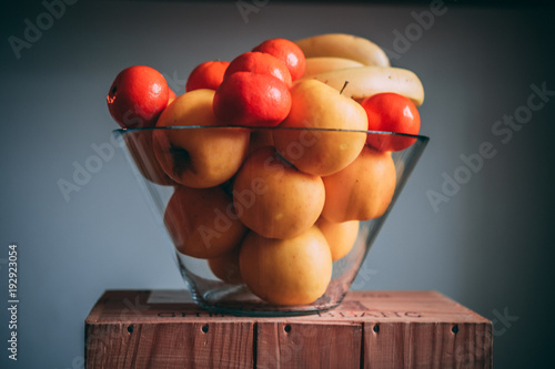 fruit in a basket - closeup isolated photo