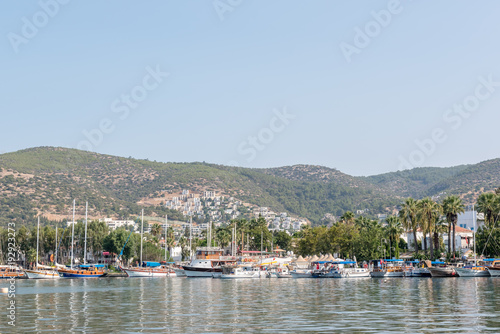 Marine with luxury yachts and sail yachts in Bodrum