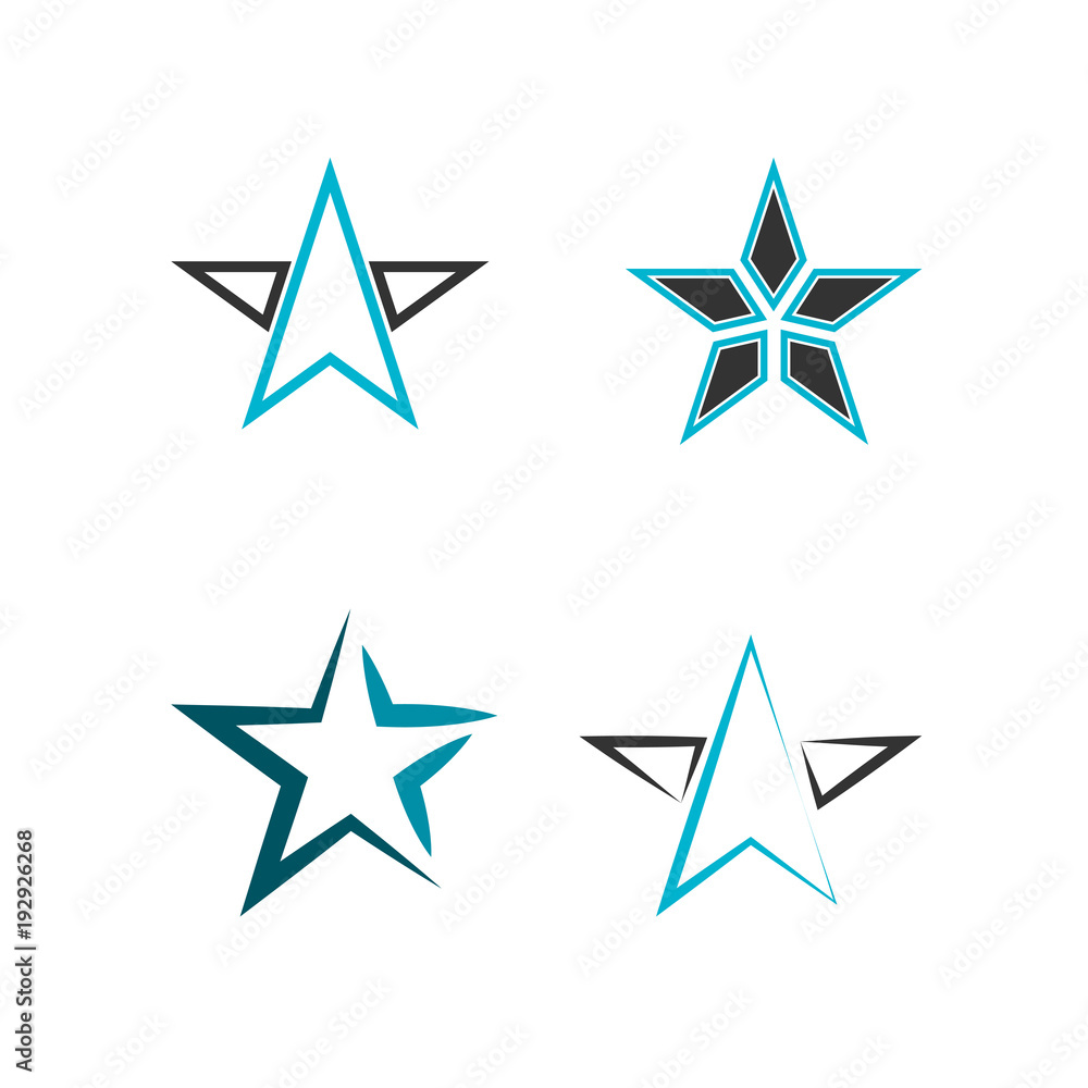 Obraz premium Simple star logo, icon, vector design element