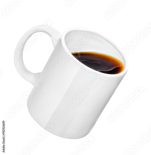 falling mug with coffee