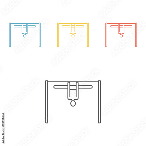 Horizontal bar line icon Sport vector sign