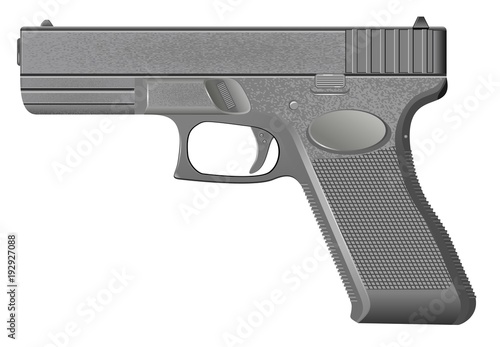 Pistol isolated on white background vector