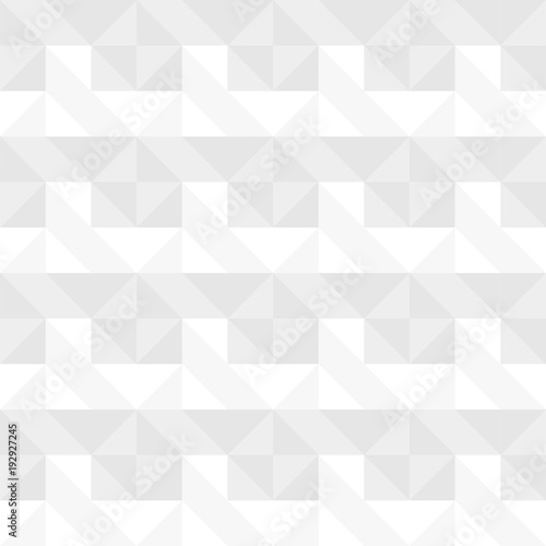 Fototapeta Naklejka Na Ścianę i Meble -  White Seamless Pattern Triangle Square