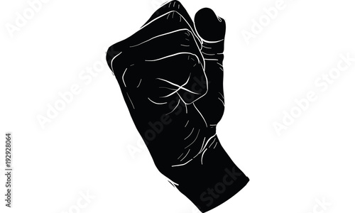 hand action vector, punch vector