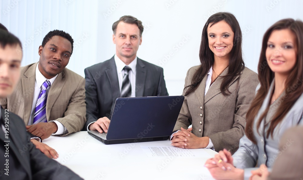 businessman and business team sitting at Desk businessman and business team sitting at Desk