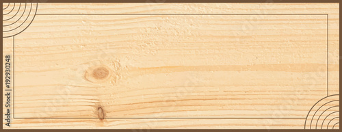 Wooden Empty Signboard Badge 