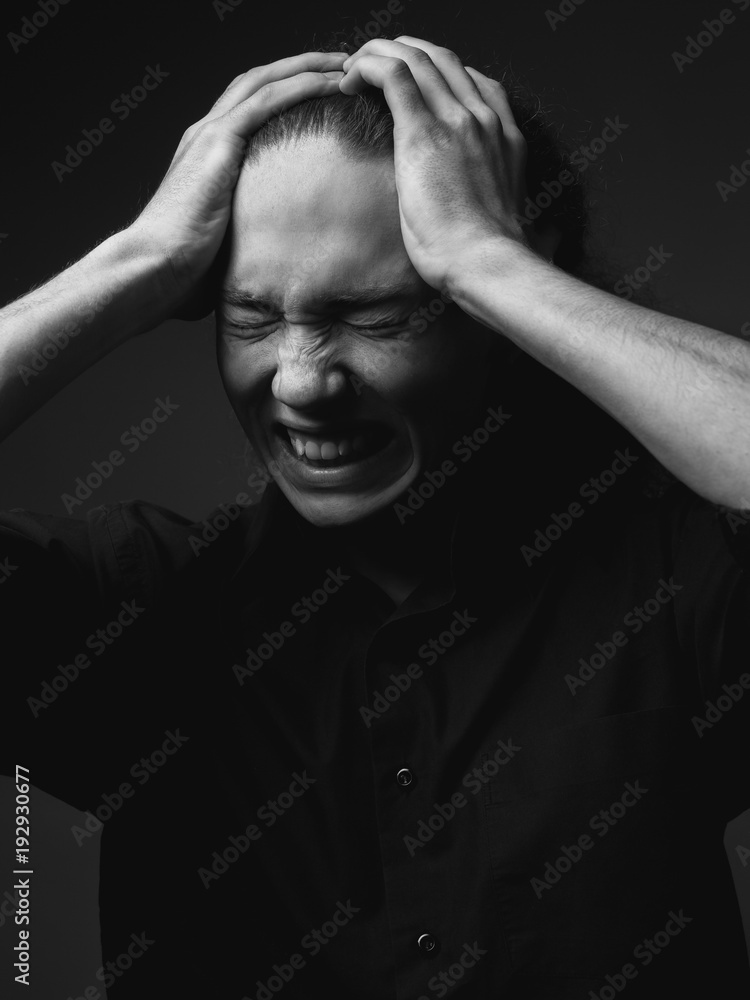 Irritability and anger. Portrait of a Man Irritability and anger. Portrait of a Man