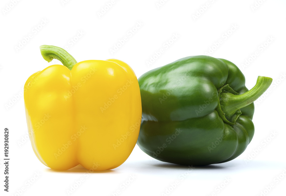 sweet peppers isolated on white background. sweet peppers isolated on white background.