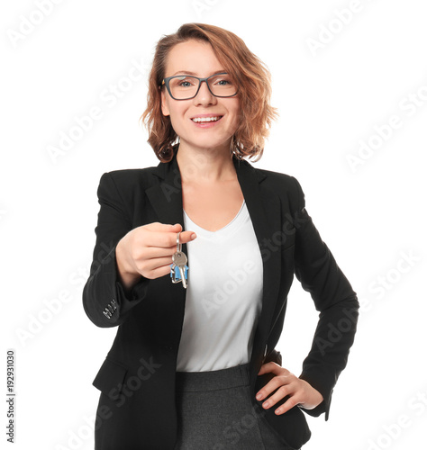 Beautiful real estate agent...