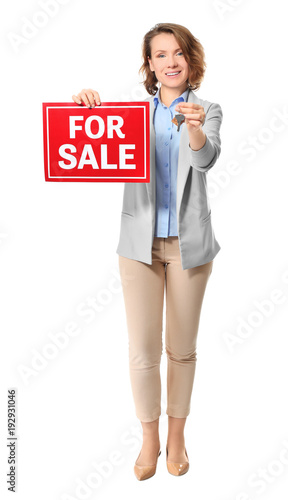 Beautiful real estate agent...