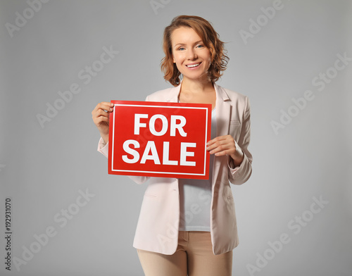 Beautiful real estate agent...