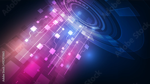 abstract circuit networking blockchain concept background