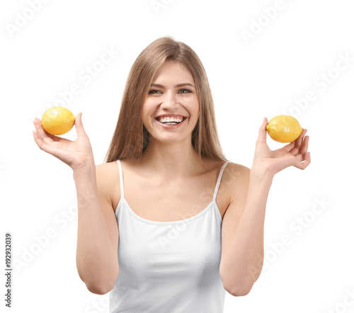 Beautiful young woman with ...