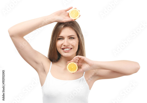 Beautiful young woman with ...