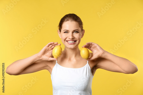 Beautiful young woman with ...