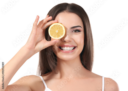 Beautiful young woman with ...