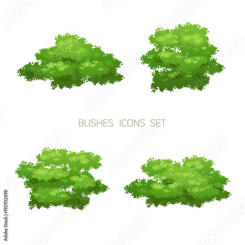 Green bush nature set