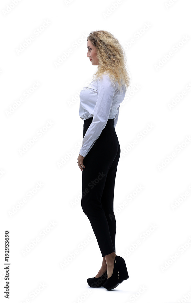 .full-length portrait of a woman assistant. .full-length portrait of a woman assistant.