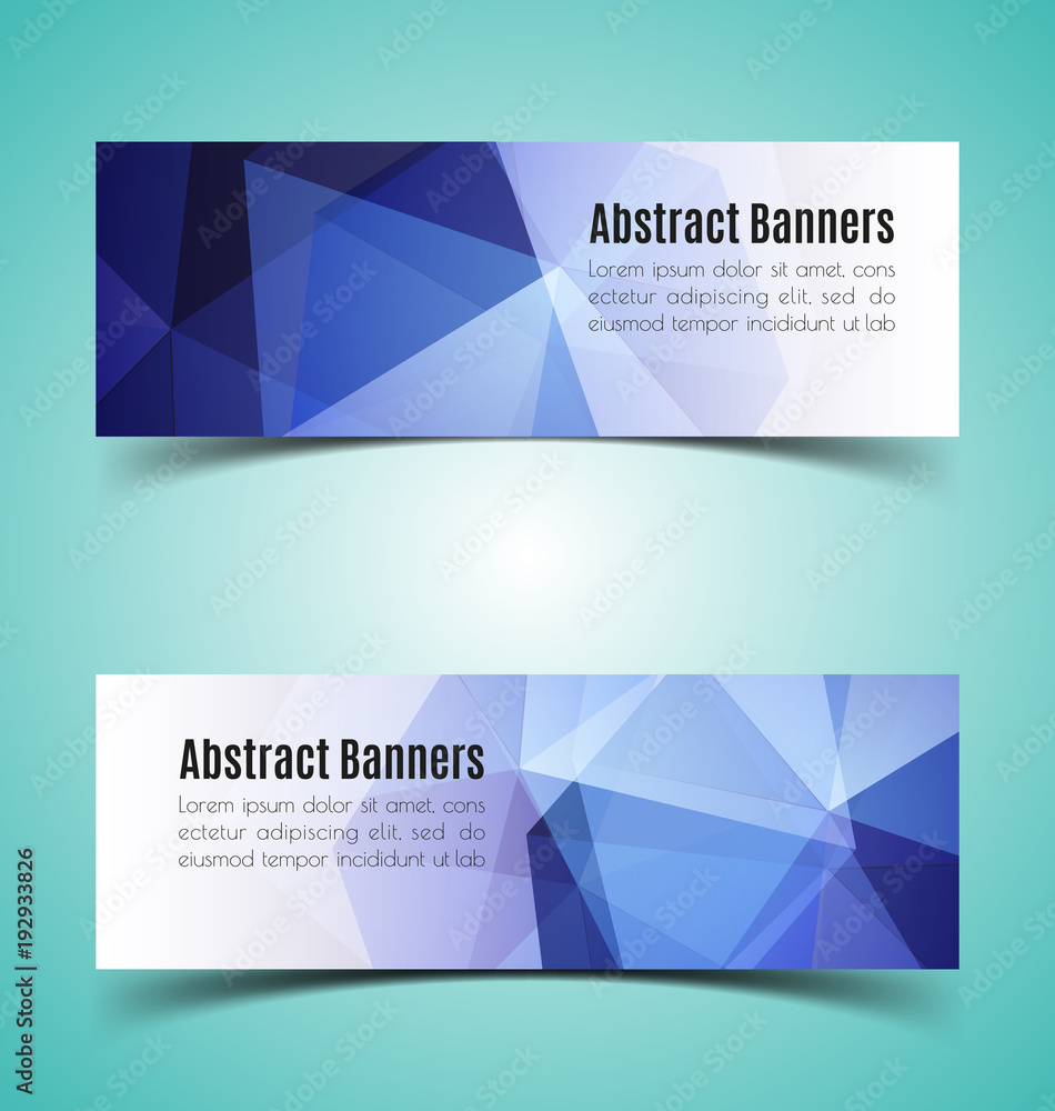 Naklejka premium Horizontal Banner set 4