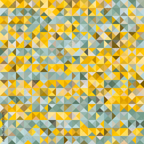 Multicolor polygonal background consists of squares divided into triangles