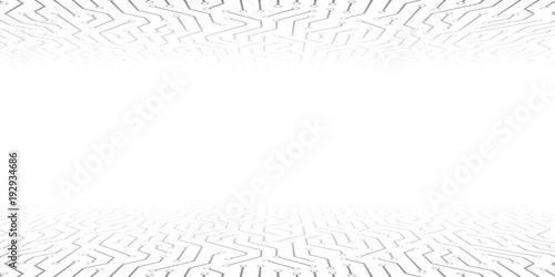 Technology background in perspective from line connections. Abstract information connectivity background. IT-development conception. Neural structure. Vector illustration