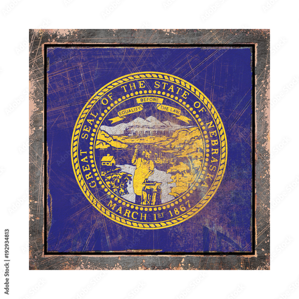 Obraz premium Old Nebraska flag