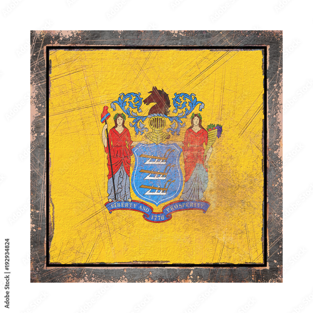 Fototapeta premium Old New Jersey flag