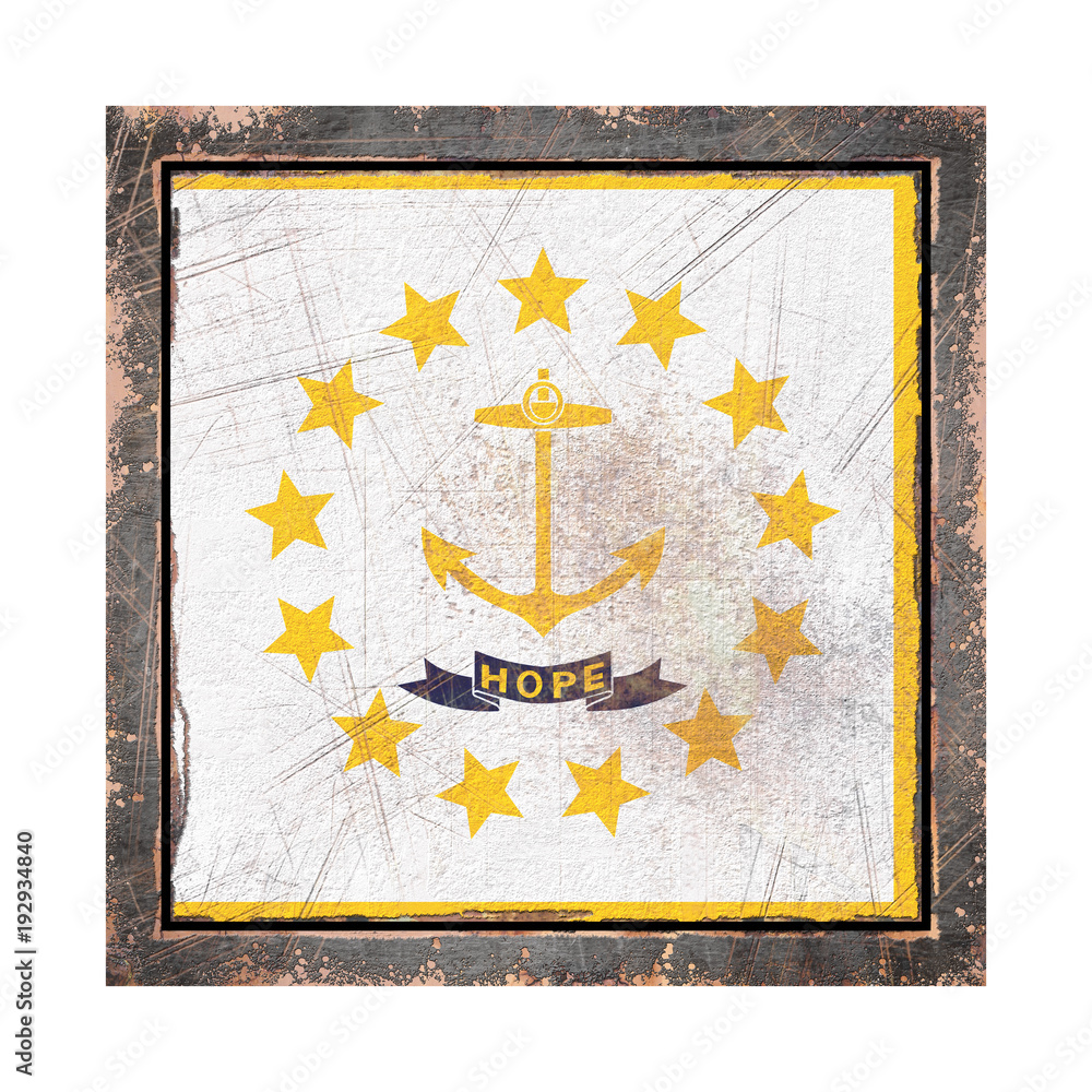 Fototapeta premium Old Rhode Island flag